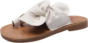 Womens Summer Beach Sandals Flat Slides Comfortable Slip On Leather Open Toe Dressy Memory Foam Adjustable Buckle Support