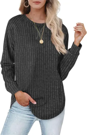 XIEERDUO Womens Sweatshirts Crewneck Loose Fitting Tops For Women Long Sleeve Shirts Pullover