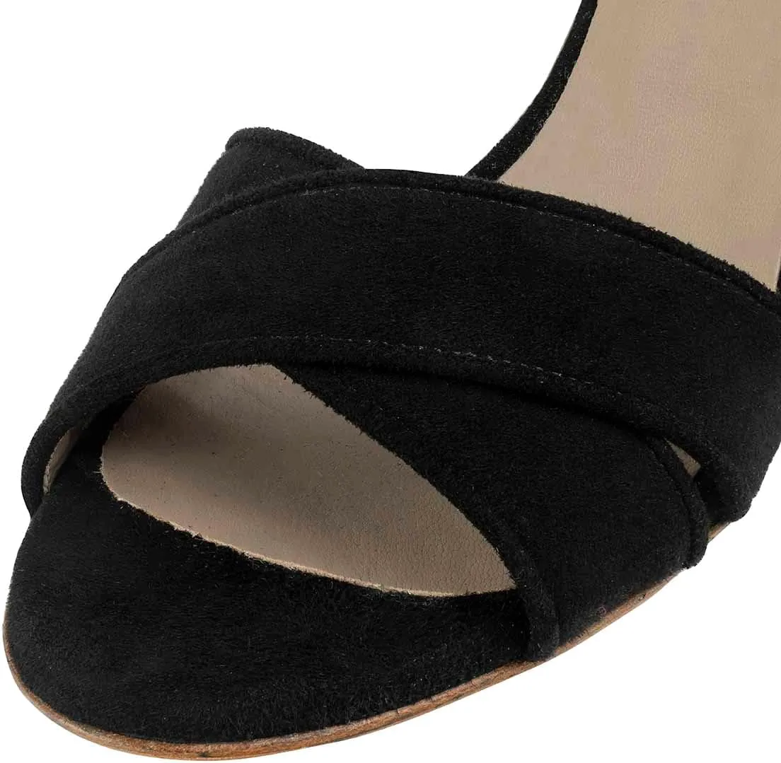 XYD Women's Open Toe Glitter Low Block Chunky Heels Ankle Strap Dress Pump Shoes for Summer Casual Wedding