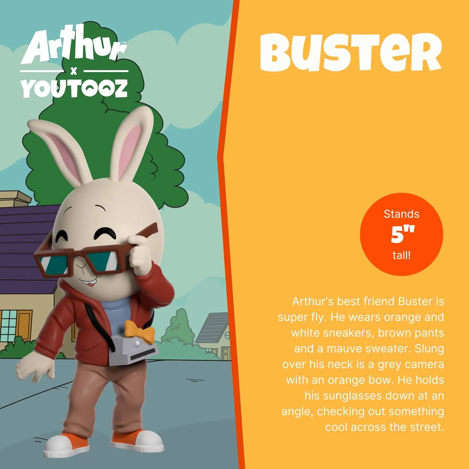 Youtooz Buster 5" Inch, Buster Baxter Collectible Action Figure, Arthur's Best Friend Based on Animated TV Series Arthur Arthur Collection