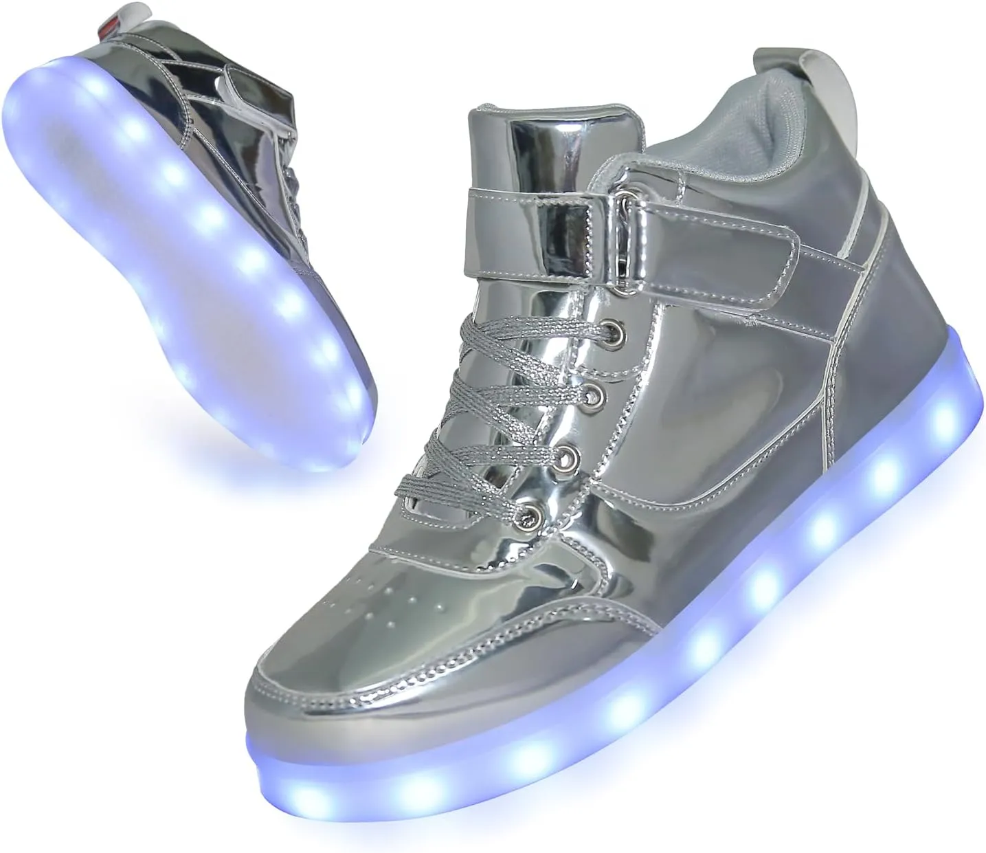 YuanRoad Unisex LED Light Up Shoes with USB Charging Glowing Luminous LED Sneakers