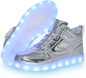YuanRoad Unisex LED Light Up Shoes with USB Charging Glowing Luminous LED Sneakers