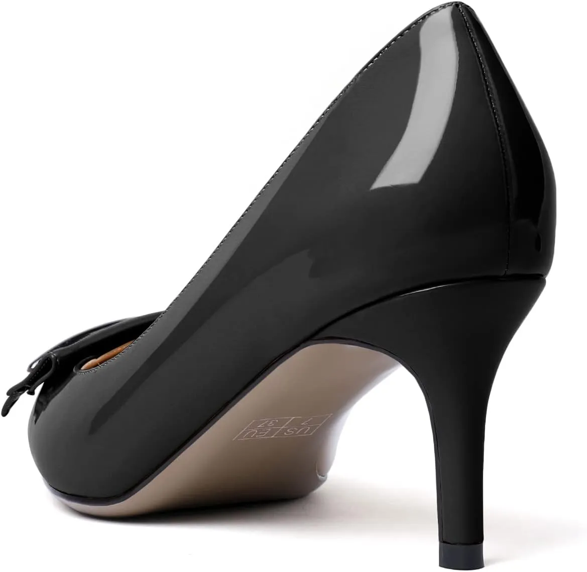 Zamikoo Women's Classic Pointed Toe Pumps 2.5" Kitten Low Heel Slip On Fashion Buckle Dress Shoes for Wedding Party Event US Size 5- Size 13