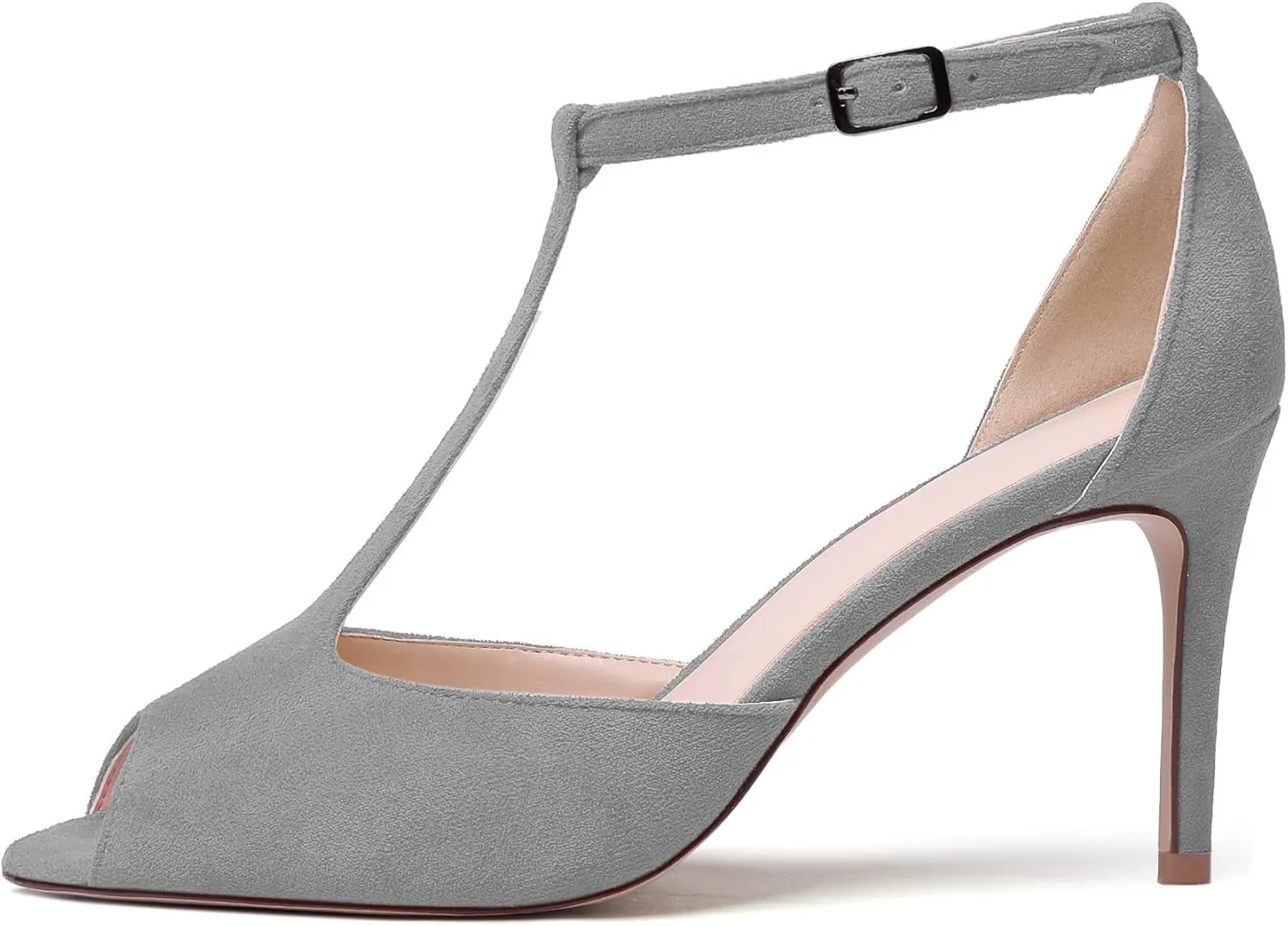 Zamikoo Women's Peep Toe Sandals Ankle Strap Stiletto Pumps Dress Shoes